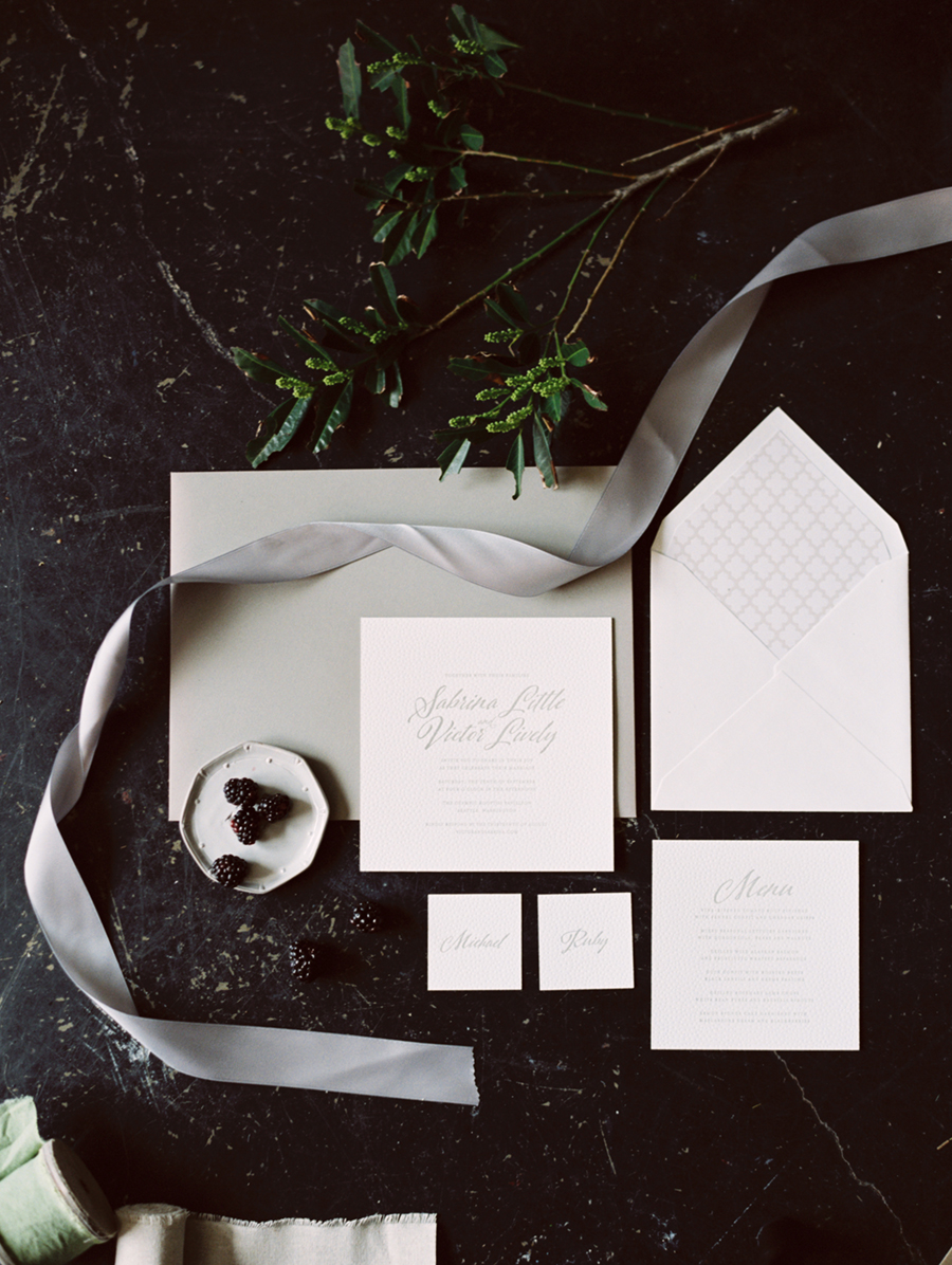 ink fancy seattle wedding invitations