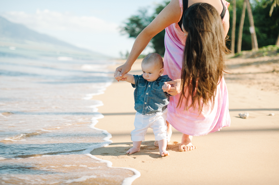 maui family photography 6 months beach baby