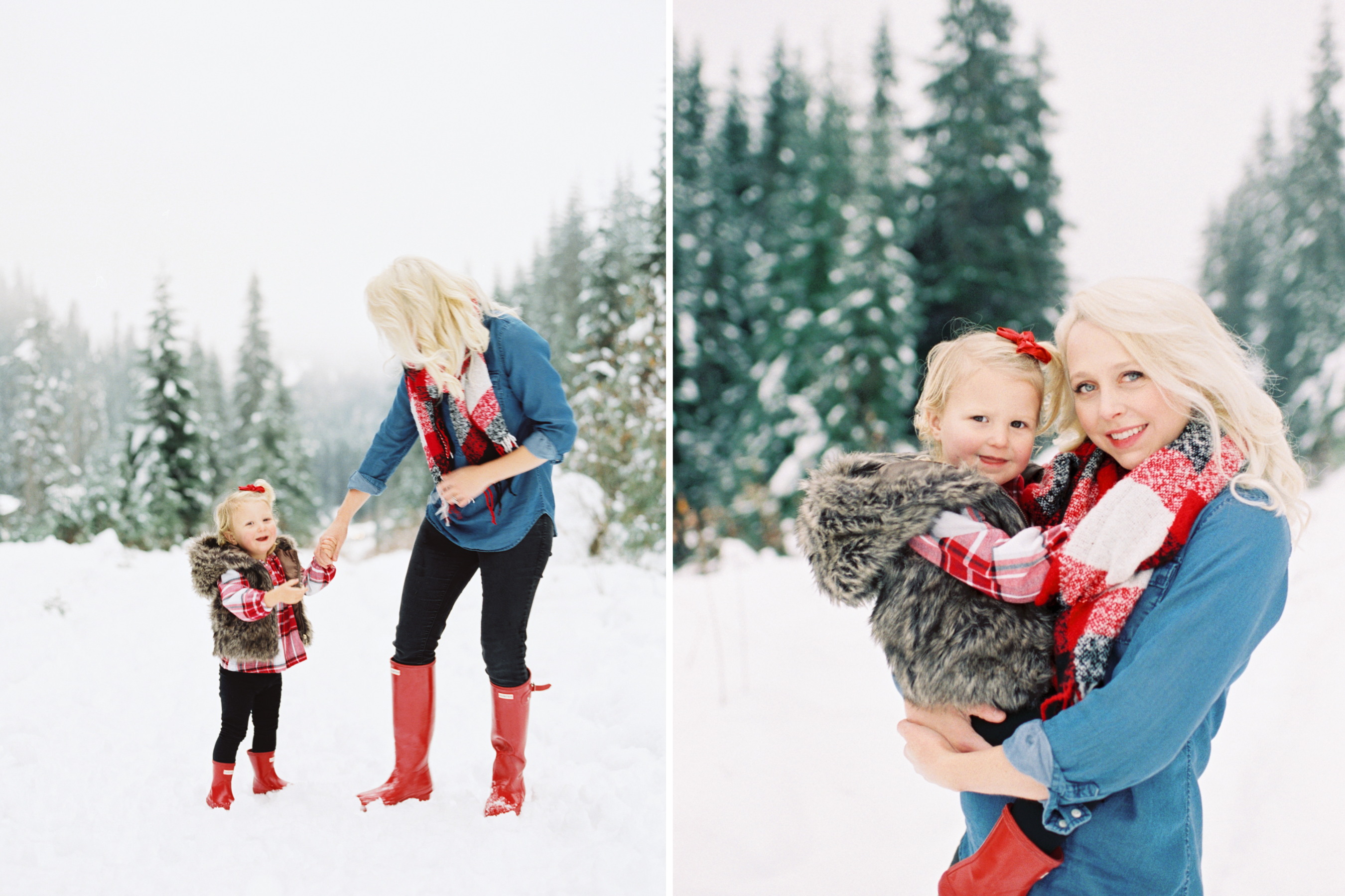 Snoqualmie Pass Snow Family Photos on Film