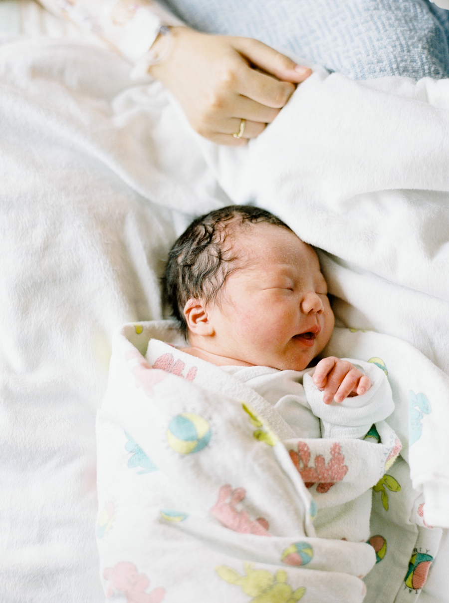 Seattle Birth & Newborn Photographer Fresh 48 on film